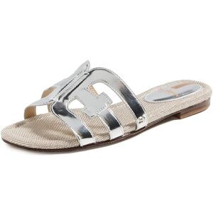 Sam Edelman Bay Flat Sandal Silver Platinum 9.5